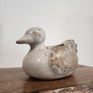 Vintage MCM 70's Duck Ceramic Planter Figurine Décor